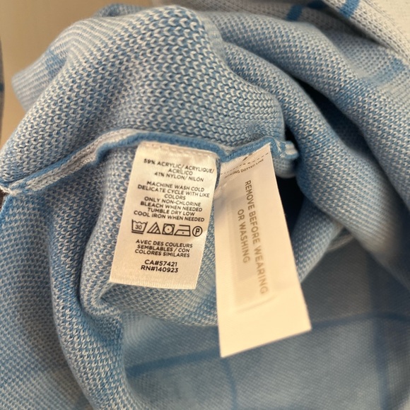 Loft Windowpane Mock Neck Tunic Sweater - Picture 3 of 5